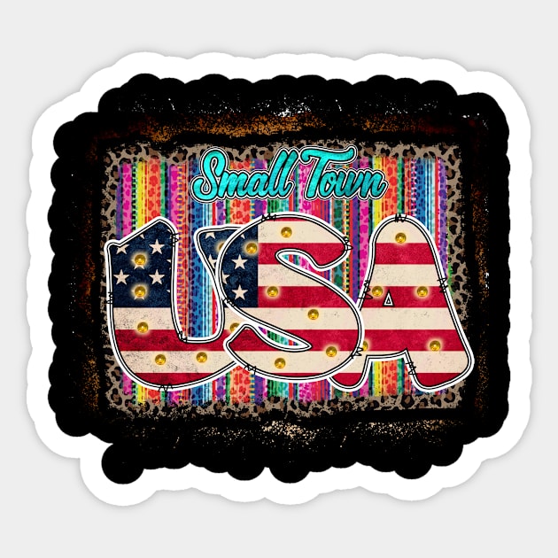 Small Town USA Patriotic 4th of July Sticker by Kribis